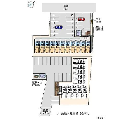 ★手数料０円★札幌市北区新川一条５丁目　月極駐車場（LP）